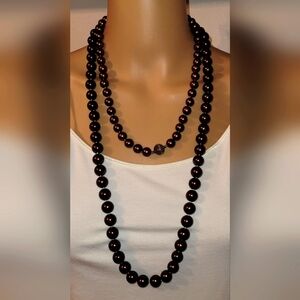 Set of 2 Vintage Stauer Chocolate Odyssey Land Pearl Necklaces